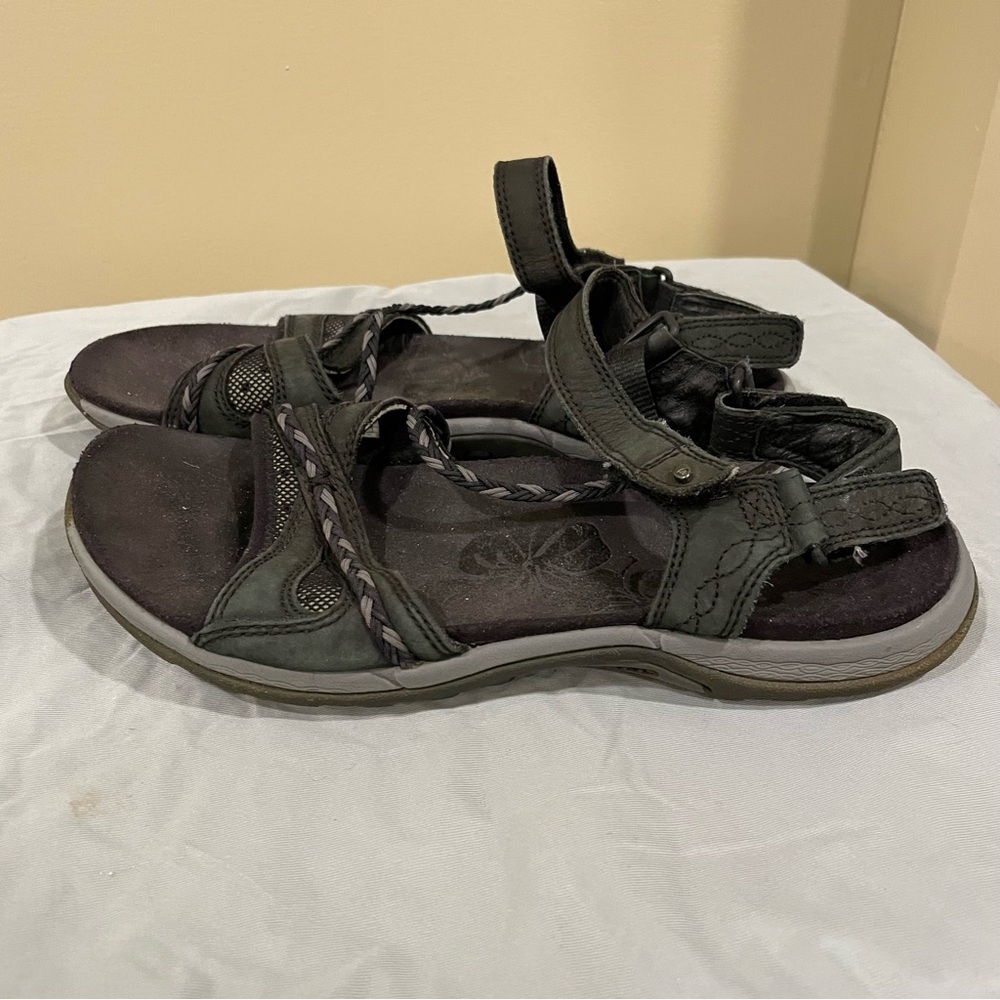 Merrell Black Leather Performance Strappy Violetta Sports Sandal Womens Size 8